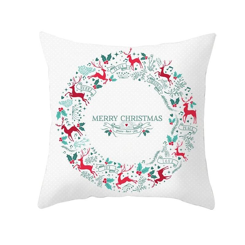 Christmas Themed Pillowcases Car Accessories Office Santa Claus Living Room Sofa Home Pillowcases