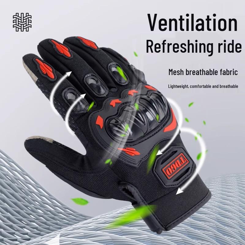 Breathable Motorcycle Gloves: Half & Full-Finger, Anti-Fall, Sun Protection for Summer Riding