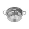 28cm Stainless Steel Hot Pot with Divider Pot with Glass Lid Hot Pot with Spoon/ Leaky Spoon