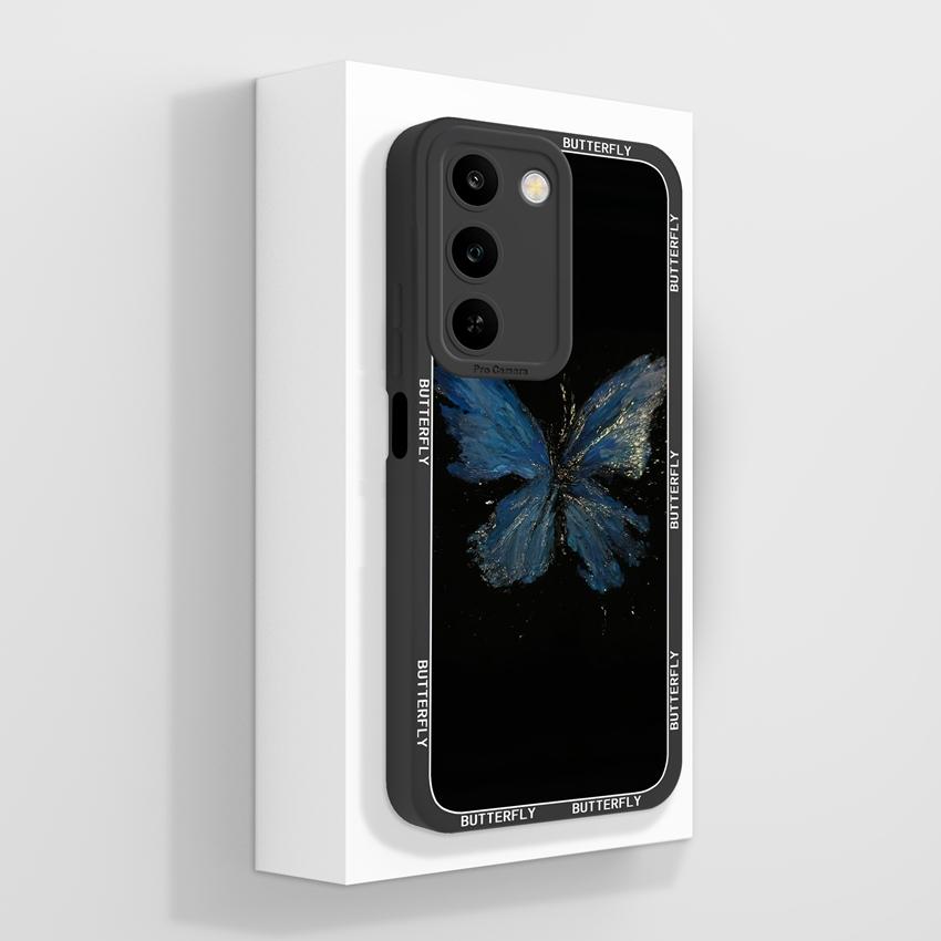 For Realme C100 5G Phone Case Sweet Butterfly Patterns Camera Coverage Funda For OPPO Realme C 100 6.8inches Soft Silicone Shell