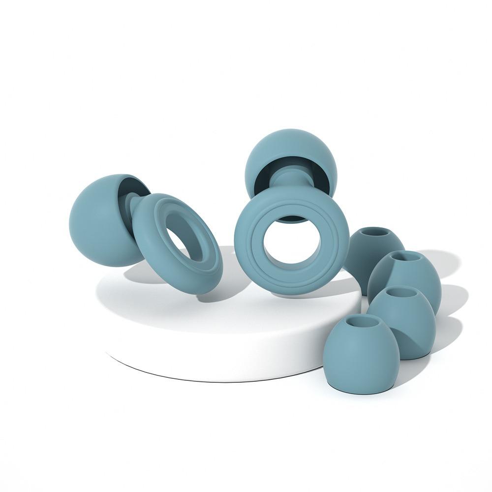 

Hot Premuim Silicone Ear Plugs Stylish Certified Hearing Protection for Concerts Musicians Sports High Fidelity Noise Reduction сланець синій колір