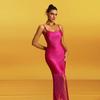 European & American Fringe Off-Shoulder Sexy Spaghetti Strap Bodycon Party Dress