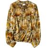 Elegant Simulation Silk Loose Shirt Women's Spring Fashion  Print Loose Blouse