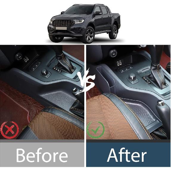 

Lcojicep Бокс для хранения сбоку консоли ручного тормоза, совместимый с Ford Ranger 2015-2021, Органайзер для консоли автомобиля, Лоток-органайзер для центральной консоли, Боковая консоль