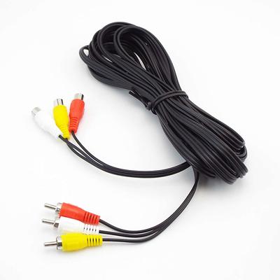 0,5 M 1 M 3 M 5 M 3 Rca maschio a 3 Rca femmina 3Rca MF connettori per cavi video Adattatore per prolunga linea AV