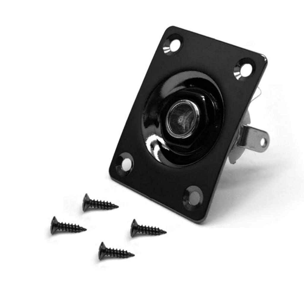 Miwayer Square/Boat Style/Oval Metal 1/4Inch Output Jack Plate Input Jack Socket w/Screws /for Electric Guitar Replacement Parts