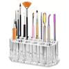 26 Delikli Akrilik Tırnak Fırçası Düzenleyici Tırnak Sanatı Kit Saklama Aletleri Makyaj Kozmetik Kalem Teşhir Kutusu Tutucu Stand Gösteren Raf