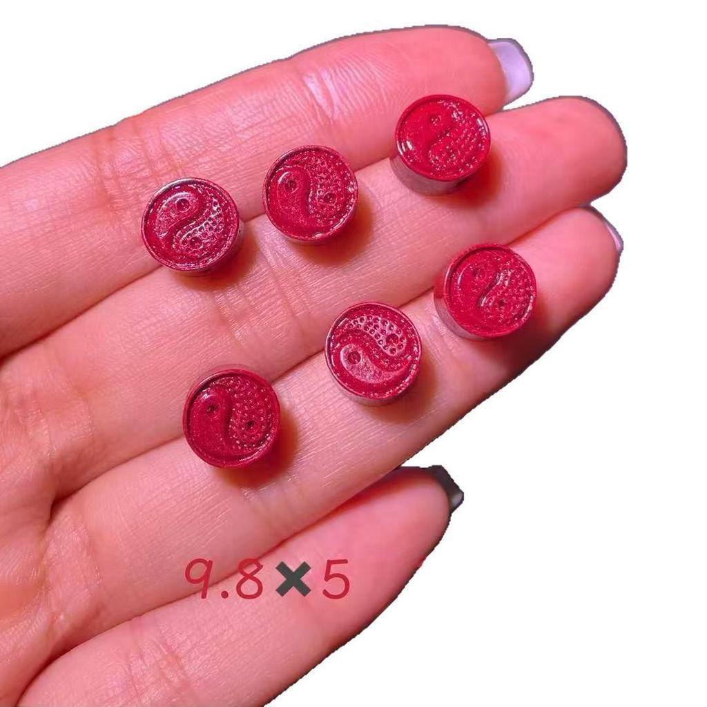 Cinnabar Chinese Knot Cloud Pendant DIY Spacer Beads for Bracelets