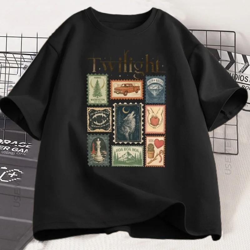 

Twilight Forks Book Lover Short Sleeved Round Neck Y2k Tshirt Men Clothing New in Top Tees Mens TShirt Camisetas Ropa Hombre 3XL