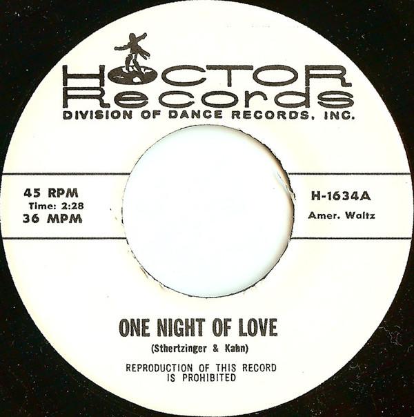 

7-дюймовая пластинка НЕИЗВЕСТНЫЙ АРТИСТ - Одна ночь любви H1634 HOCTOR US Джаз Б/У