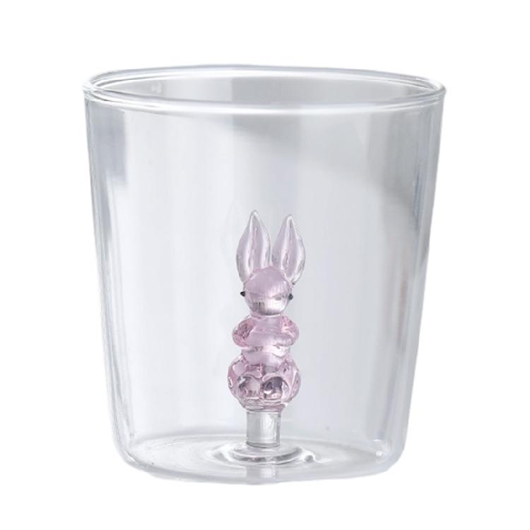 

Travel Friendly Cartoon Glasswares Thermal Resistant Glass Cup Heatproof Drinkware For Indoor Outdoors Use