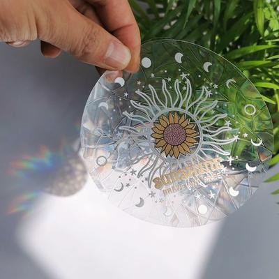 Naklejki na okna ze szkła Suncatcher Rainbow DIY Dekoracja ścienna Pvc Antykolizyjny klej Prezent dla dzieci