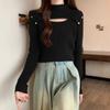 Damen Herbst Winter Rollkragen Strickpullover Weiblich Slim Sexy Aushöhlen Kaschmir Pullover