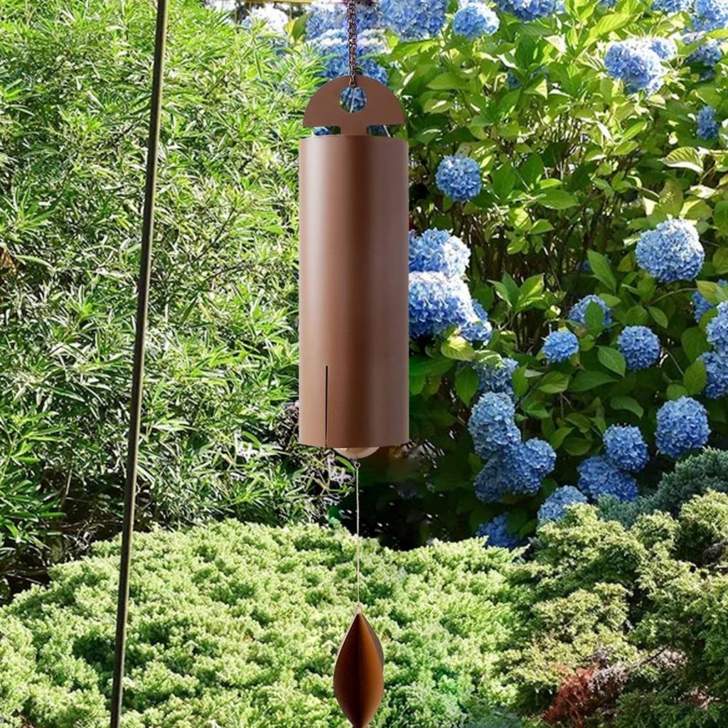 Metall-Windspiel Garten Außenbereich Vintage-Stil Eisenrohr Langlebig Hängende Dekoration mit Metallblatt-Klöppel Geeignet für Veranda Terrasse Hof