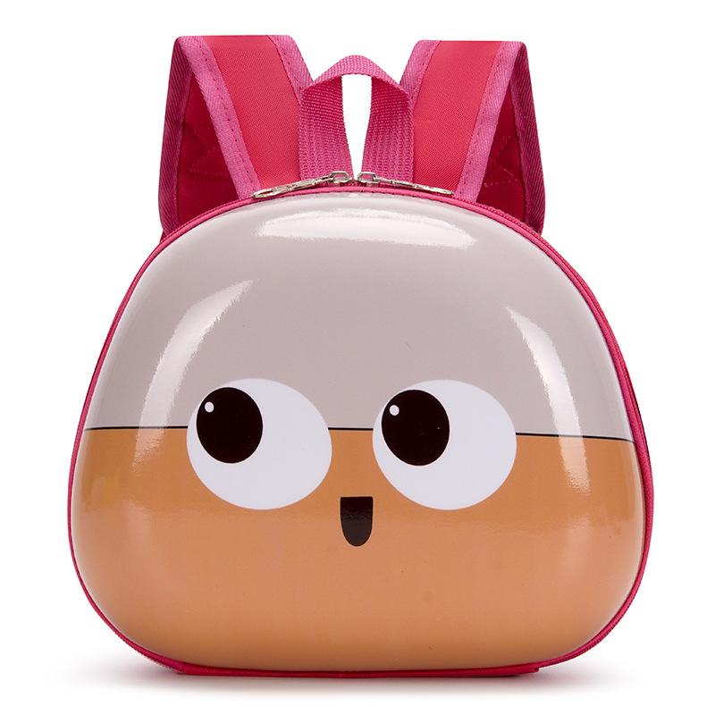 

Children s cartoon eggshell bag, kindergarten small school bag, universal backpack for boys and girls, anti-loss bag. красный