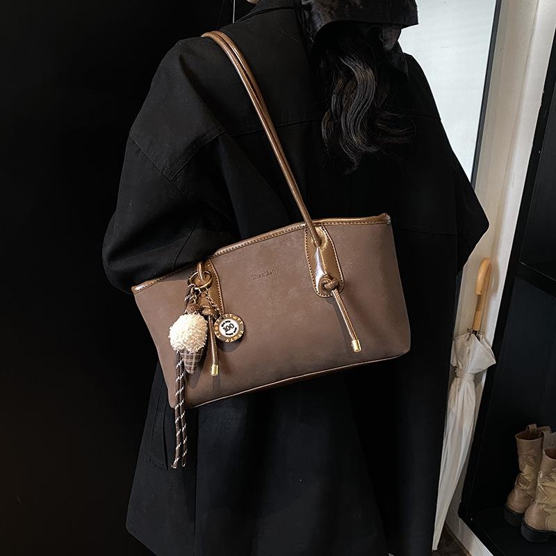 Retro Large-capacity Bag Women's Autumn and Winter New Texture Shoulder Bag Casual Messenger Bag Small Square Bag Tote Bag