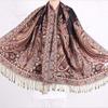 Korean Style Cashew Flower Shawl Ethnic Style Large Neck Scarves Luxury Silk Flower Scarf  Party
