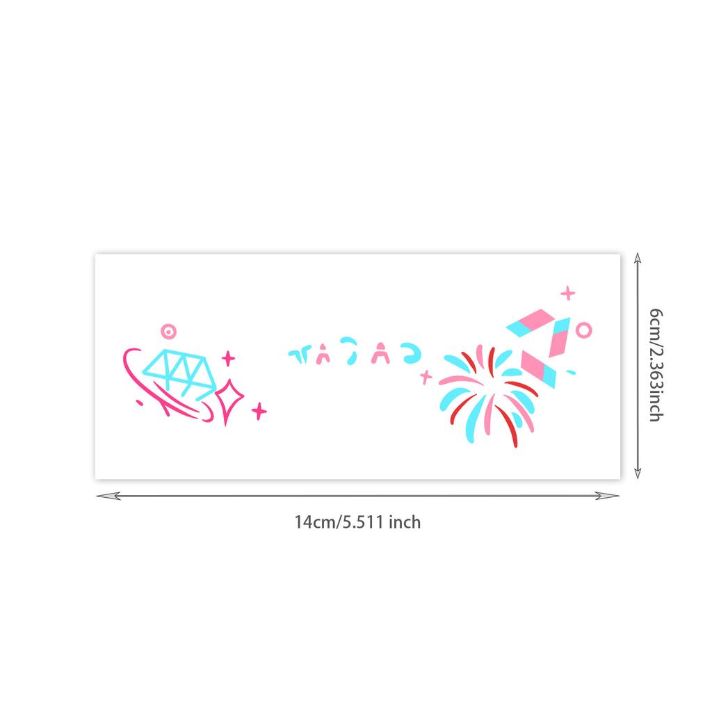 Girls And Children Cute Face Makeup Creative Face Sticker Rich Fireworks Makeup Sticker Tattoo Sticker