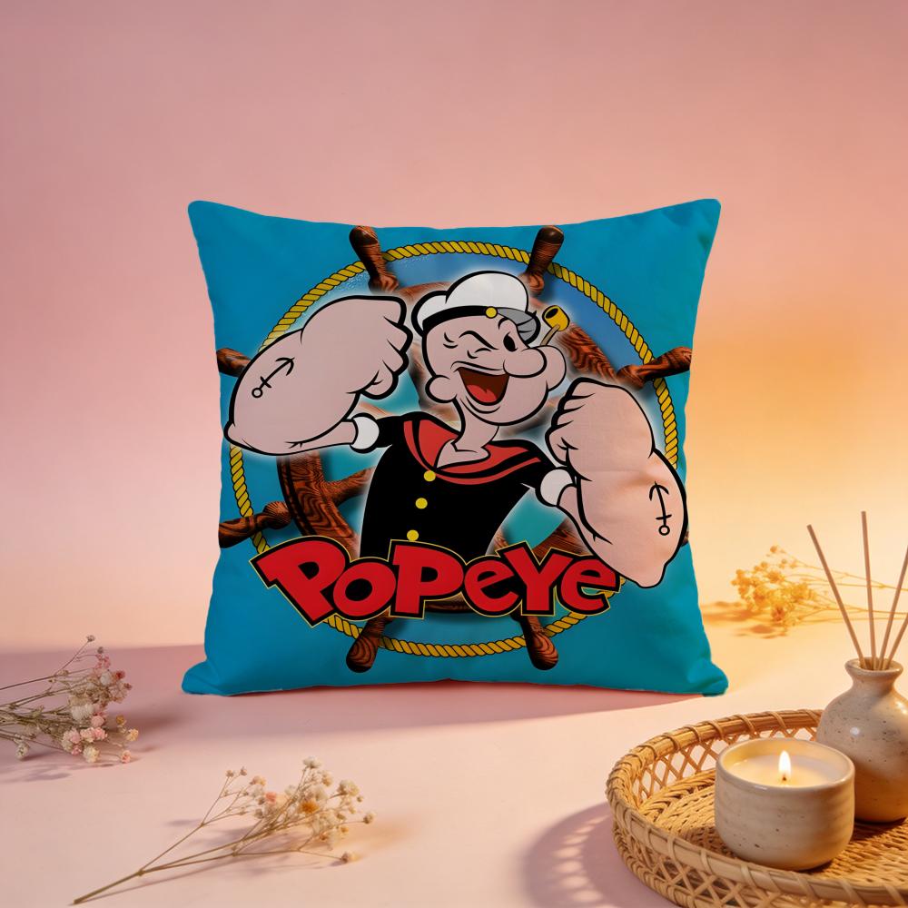 Stylish PPopeye the Sailorful Cushion Cover Comfortable Durable Pillow Cover MultiScene for Home Office Car Sofa