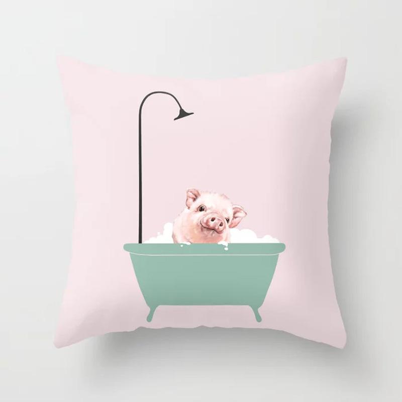 Decorative Pillowcases Cute Animals Home Decor Car Cushion Covers Sofa