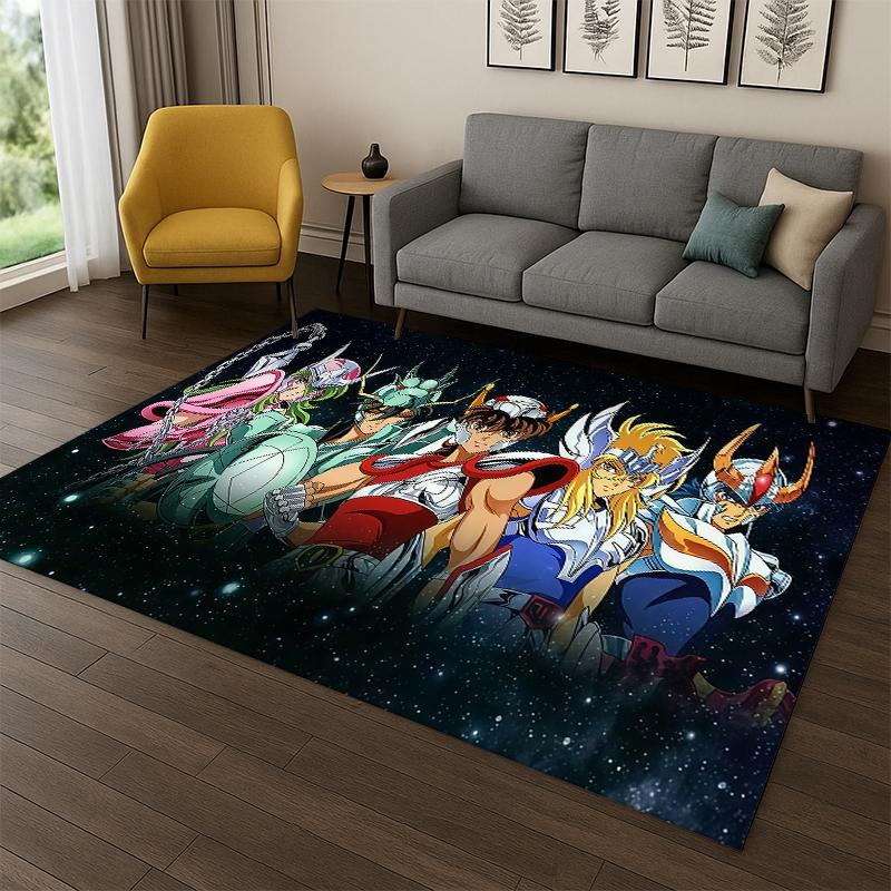 

Cartoon Saint Seiya Anime Carpet Rug for Bedroom Living Room Sofa Playroom Doormat Home Decor,Kid Game Area Rug Non-slip gift 40x60cm