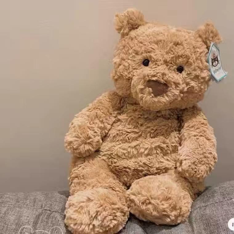 JC Bee Bär Plüschtier Weicher Heilender Begleiter Niedlicher Trend Bär Puppe Schreibtischdekoration Zimmer Geburtstag Festival Spielzeug Geschenk Für Kinder