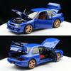 1/32 Subaru Impreza WRX 22B STI Toy Car Model Diecast Metal Vehicle Miniature Sound & Light Pull Back Collection Gift Kid