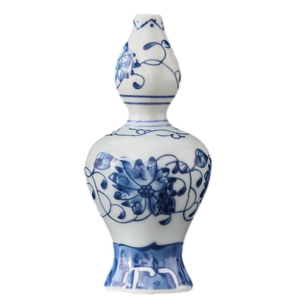 Antique Chinese Blue And White Porcelain Miniature Vases Flower Holder For Hydroponic Plant Shelf Display Container