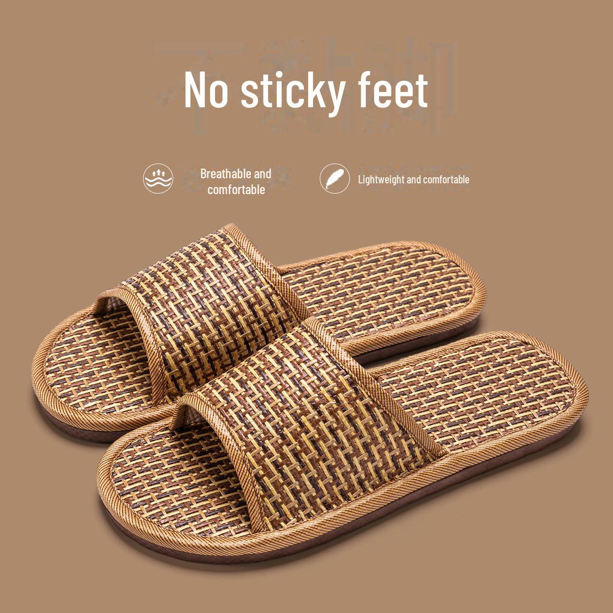 

Женские летние сандалии из ротанга: Мягкий, нескользящий, большого размера, подходит для использования на открытом воздухе и в помещении 39-40