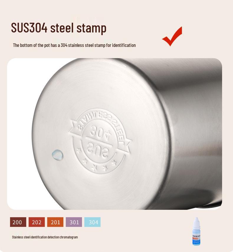 304 Stainless Steel Milk and Fry Pot with Wooden Handle and Filter Basket, Induction Compatible, Oil-Saving Deep Pot for Soup and Skewers.