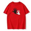 Funny Bunny Print T-shirt for You Men's European Size Round Neck Fashionable Short-sleeved Summer Top Casual Versatile T-shirt