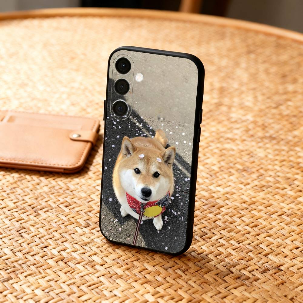 Animal Shiba Inu Dog Cute Phone Case For Samsung  A73,72,71,A52,51,40,41,A22,A32,31,A13, Soft Black Shell