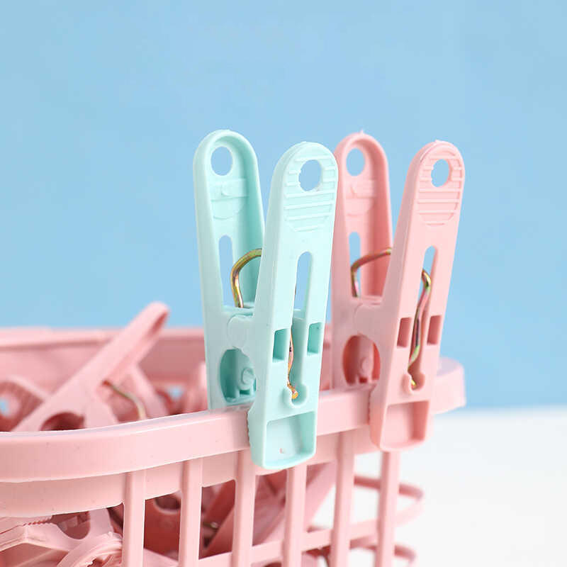 30Pcs/Pack Clothes Drying Clip Balcony Windproof Strong Drying Clips Outdoor Drying Underwear Socks Scarf Fixing Clip