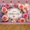 Greeting Background Botanical Holiday Display Happy Mother's Day Background Greenery Ornament Mother's Day Backdrop