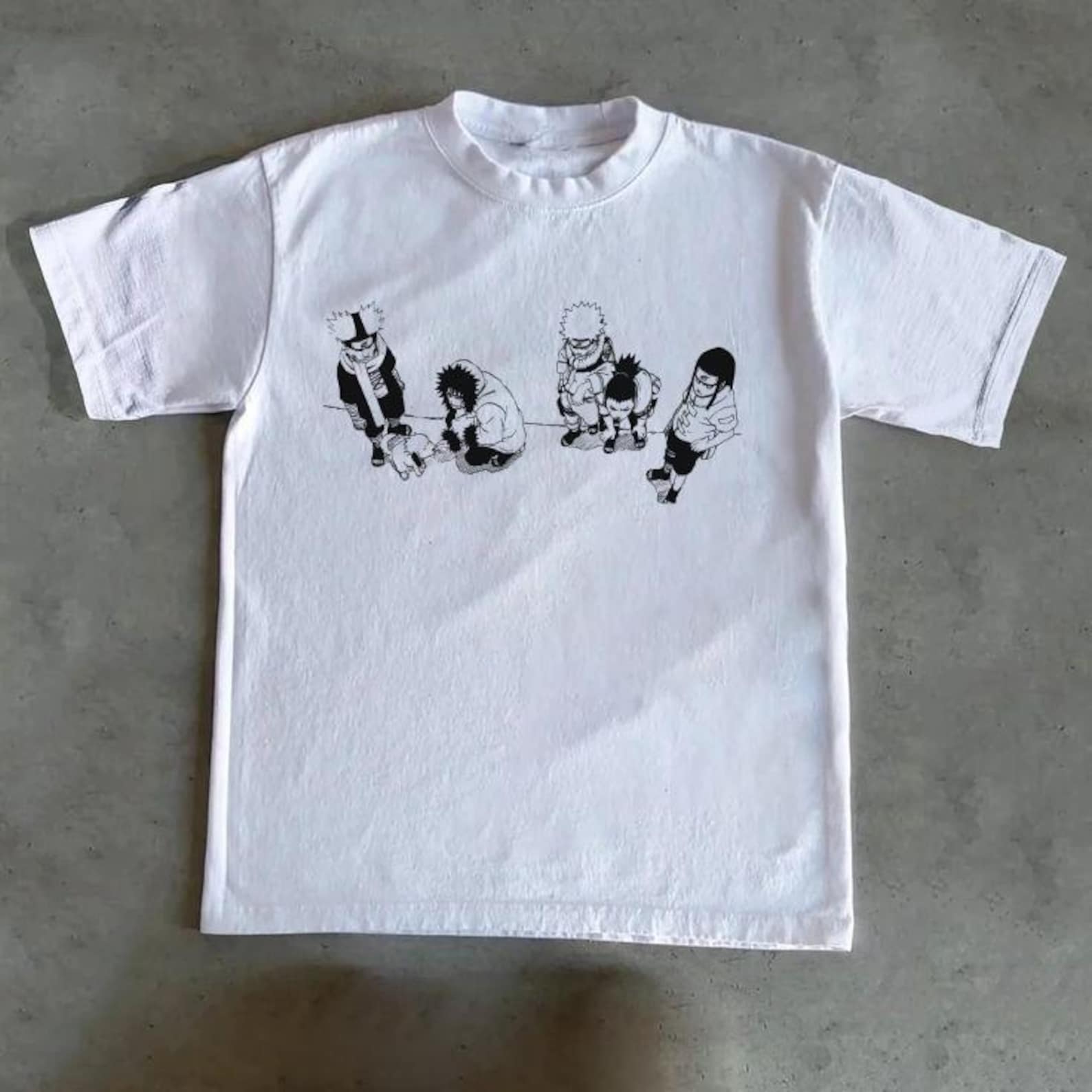 Anime Inspired Shirt, Vintage Streetwear Manga Tee, Ninja Graphic 4XL