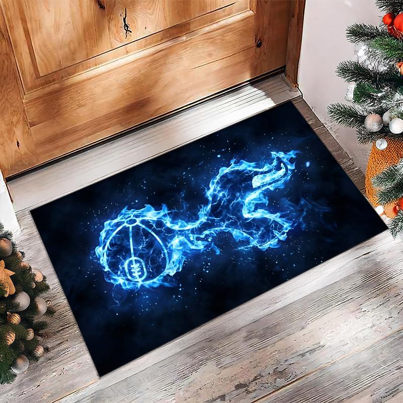Tottenham Hotspur Theme Rug Soft Crystal Velvet Area Rug Non-Slip Floor Carpet for Living Room Bedroom Nursery