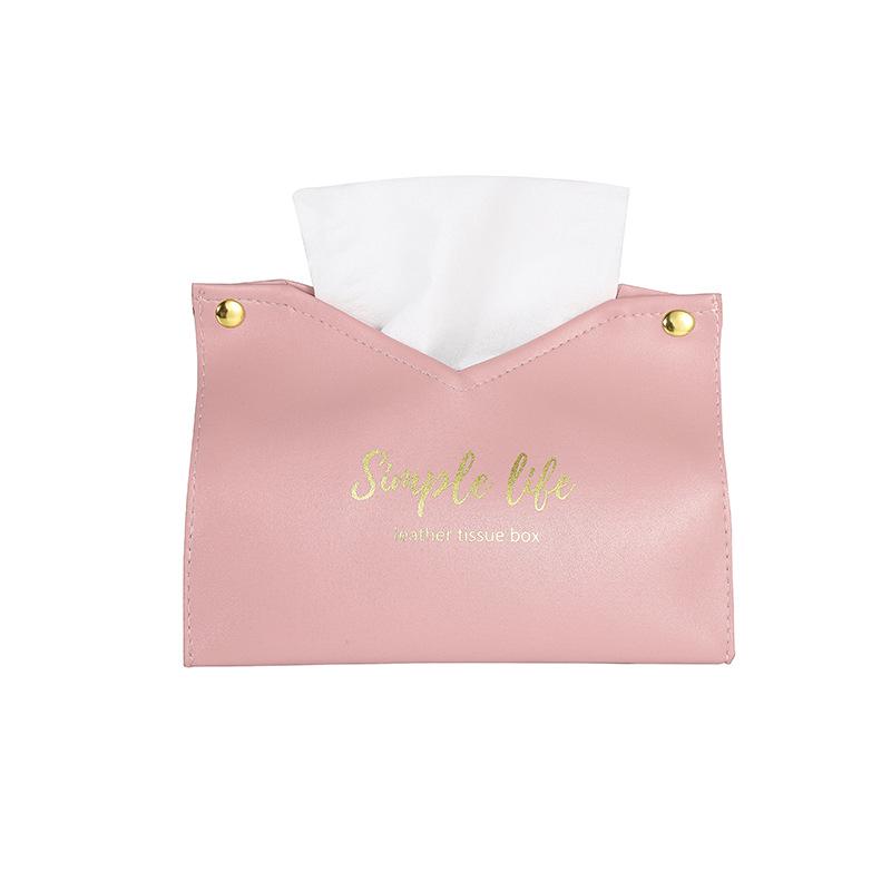 Girls' Leather Tissue Box Cover - Portable for Home, Car, or Living Room