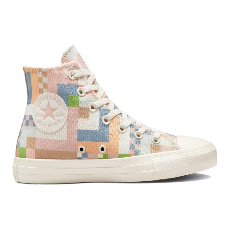 Converse Chuck Taylor All Star High Crafted Abstract Stripes Women Sneakers Multi-Color Egret Pink-Clay 572702C