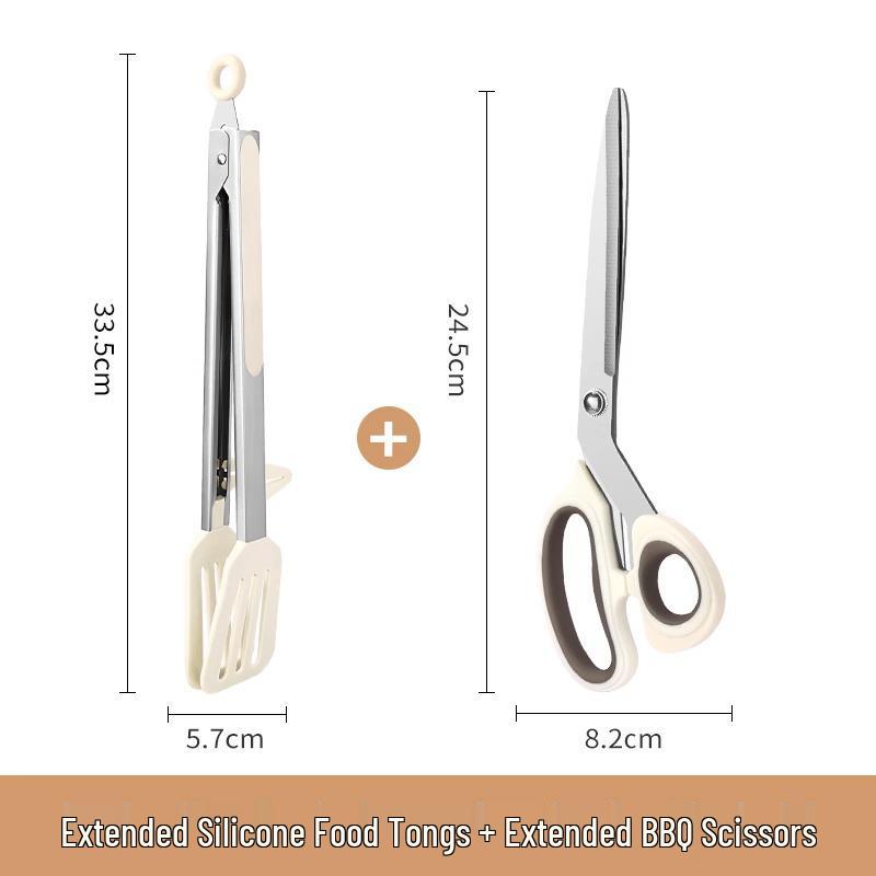 Extended Silicone Anti-Scald BBQ & Food Clip for Bread, Frying, and Steak