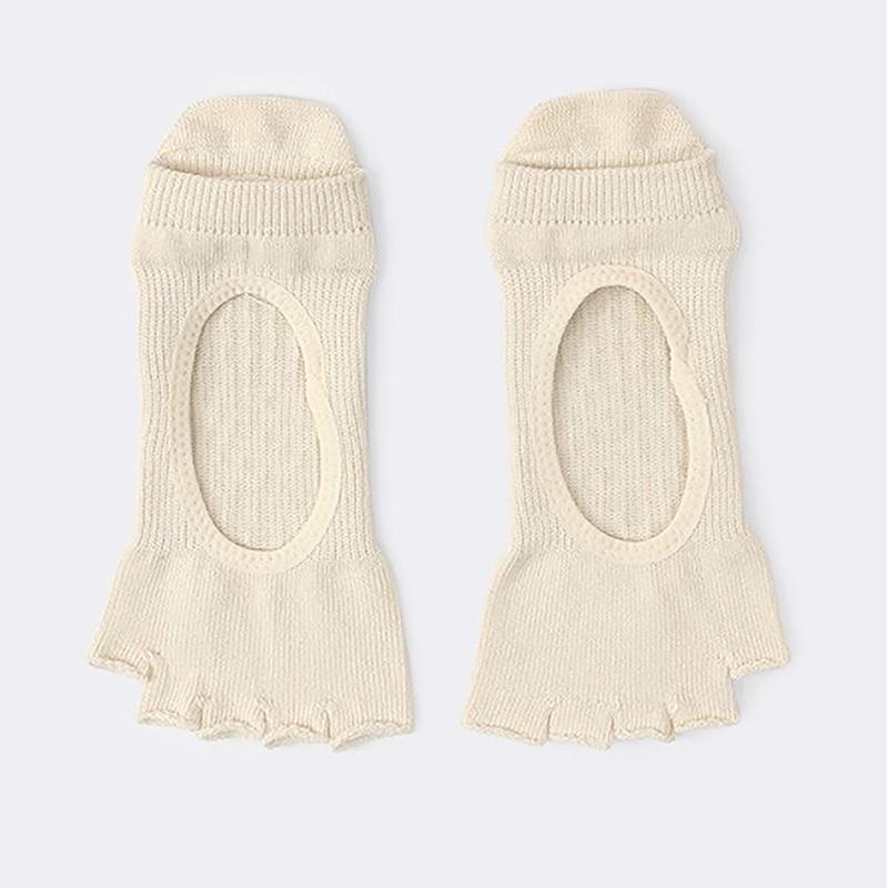 Women Half Toe Ballet Yoga Socks Non-Slip Peep Toe Anti-Slip Pilates Ankle Grip