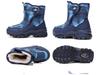 Children's Waterproof Snow Boots with Ice Cleats - Warm, Non-slip, Velvet-lined Winter Boots for Medium To Large Kids, Blue.