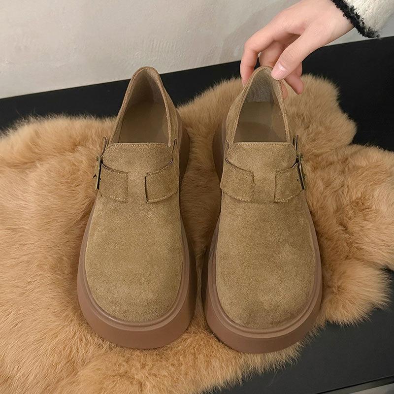 

Туфли Doudou на мягкой подошве Boken женские весенние новые на толстой подошве закрытые туфли Boken 39 хаки