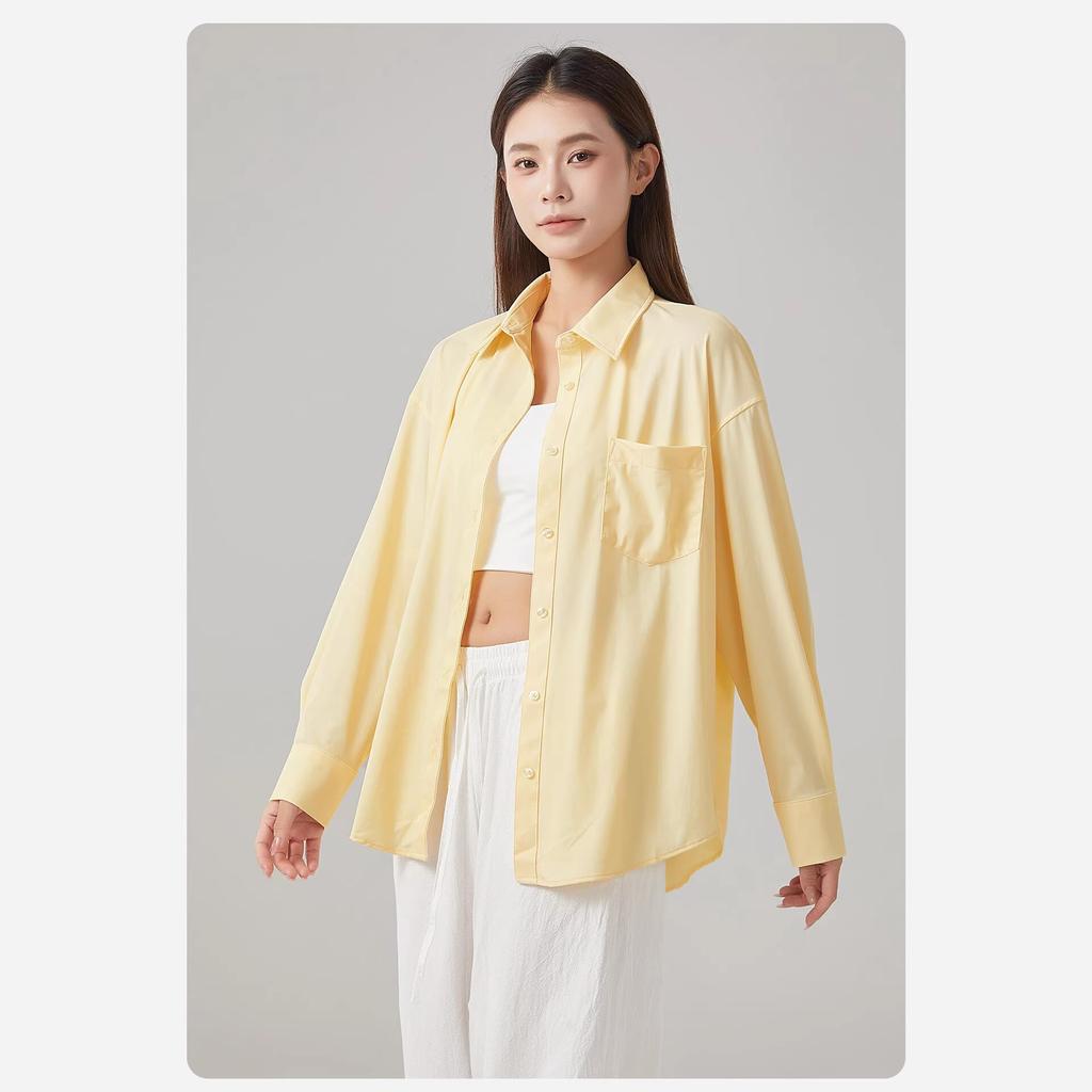 Ice silk sunscreen shirt women's summer loose UV protection sunscreen clothes breathable cardigan jacket sunscreen clothes women's summer