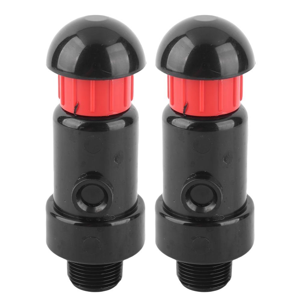 2Pcs Plastic Irrigation Exhaust Valve Black Irrigation Tools  Greenhouse Irrigation G3/4  Male Thread