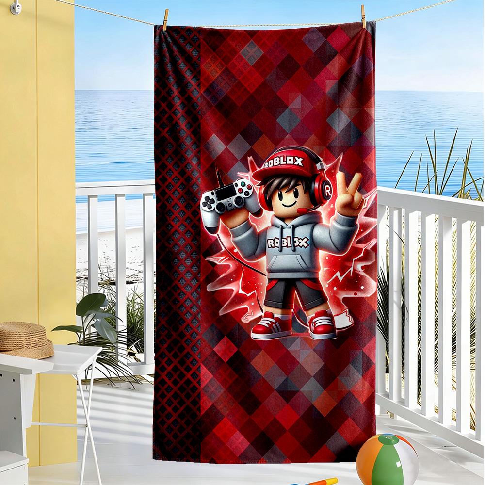 Roblox Beach Towel Soft Durable Quick-Dry Comfortable Lightweight Suitable for Swimming, Gym, Camping, Yoga Vacation