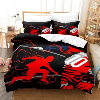 Set Biancheria da Letto Calcio per Ragazzi Copripiumino Palla-gioco Copripiumino Stella Stanza Splendido Set Copripiumino Queen Sport Competitivi