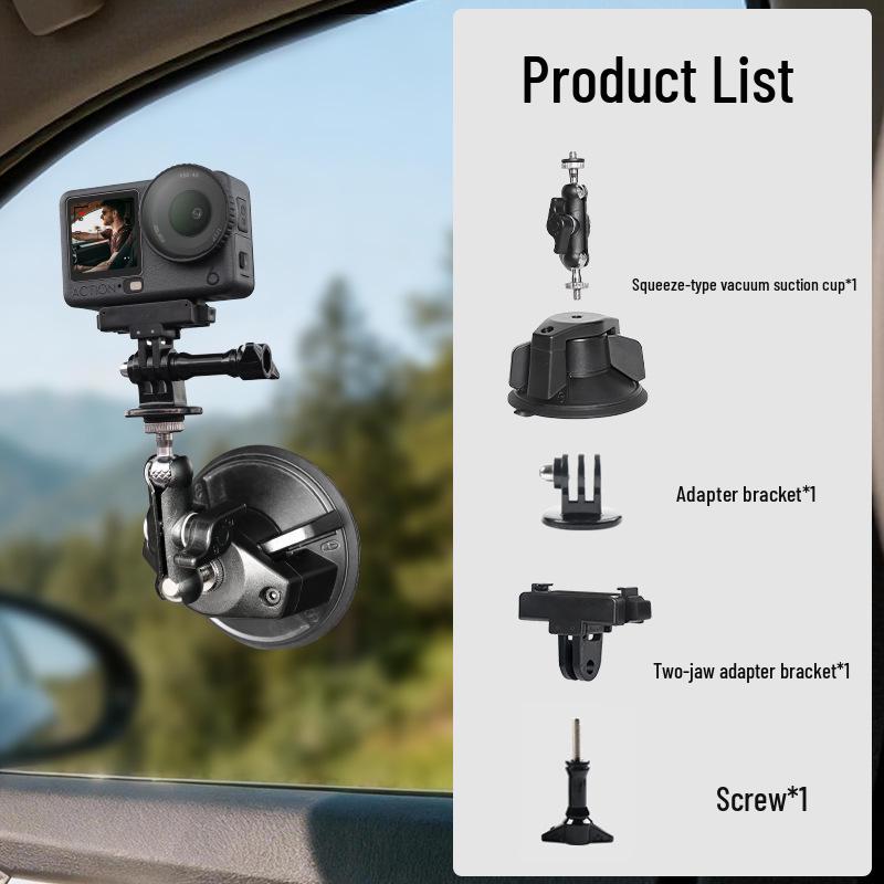 DJI OSMO Action 6 Camera Car Suction Cup Mount Holder