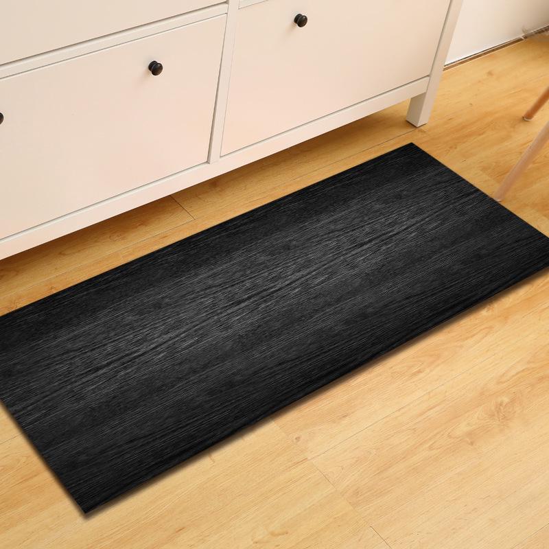 Wood Grain Household Door Mat Kitchen Absorbent Strip Bathroom Non-Slip Floor Mat Living Room Bedroom Carpet