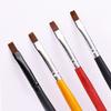 Nail Art Canned Glue Brush Wooden Rod Flat Head Nail Art Polish Brush Pen Nail Tool