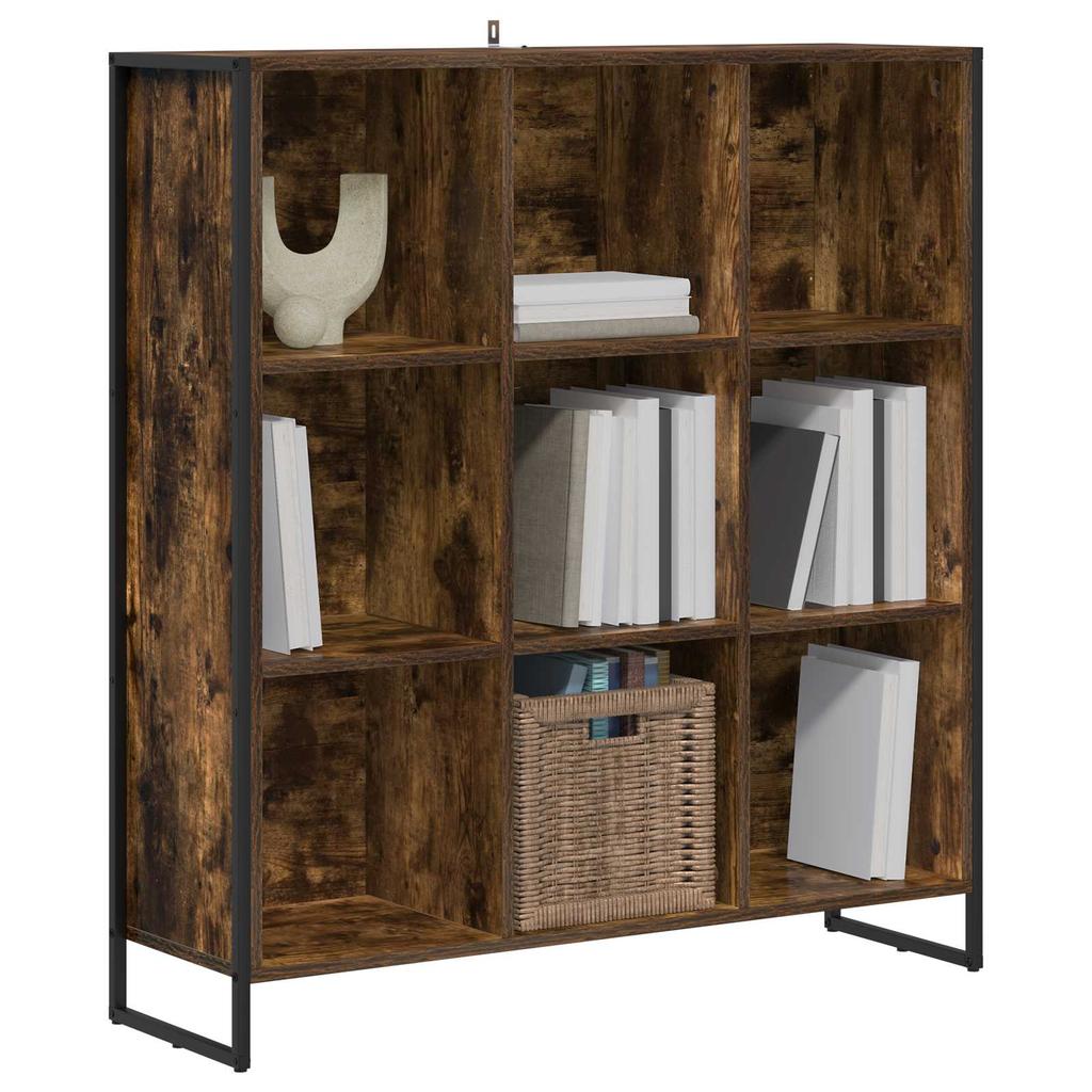 Bookshelf Smoked Oak Finish 99.5 x 30 x 108.5 cm Particleboard